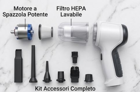 Mini Aspirapolvere Senza Fili 2-in-1